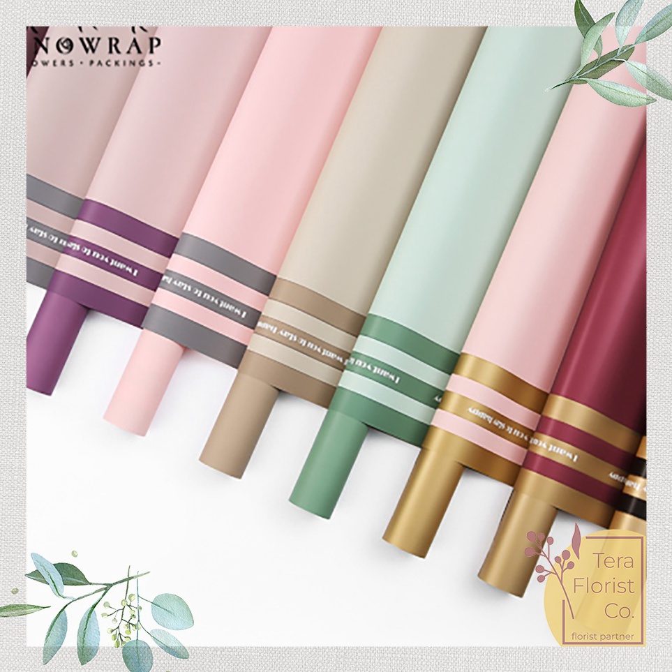 

Langsung Proses 2 Lembar Cellophane Triple Striped Frame Bouquet Bingkai Jelly Film List Kertas Buket Korea Bunga Flower Wrapping Paper Varian Color