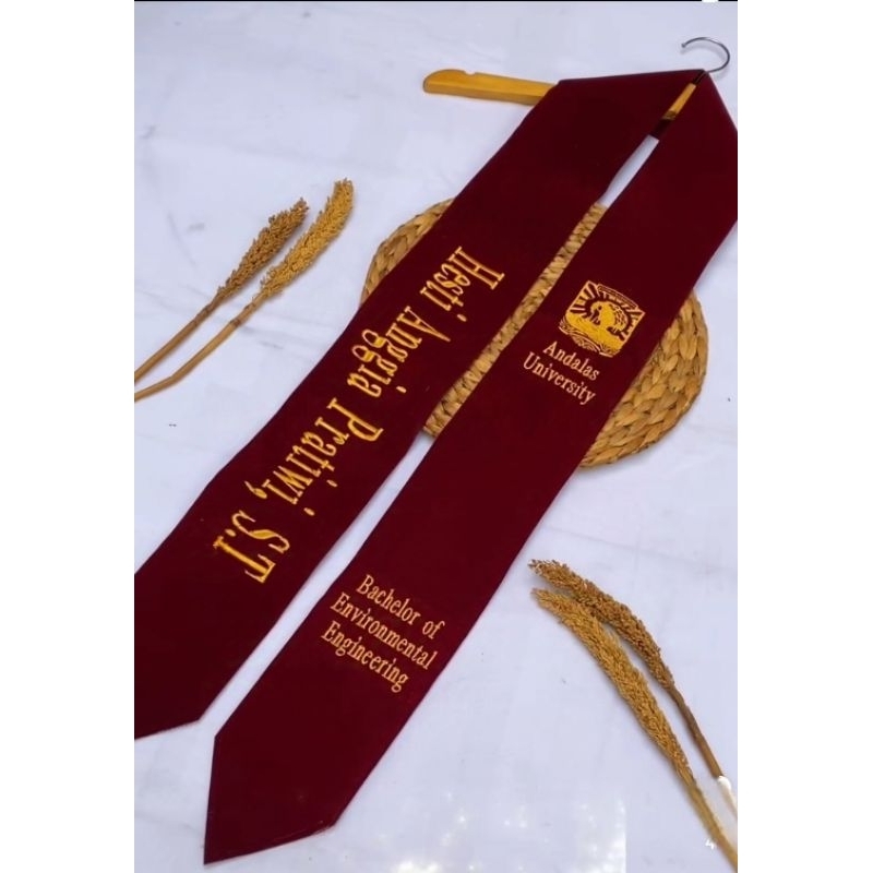 (Promo) Selempang Wisuda bordir / Selempang Wisuda bludru/ Selempang wisuda kalung