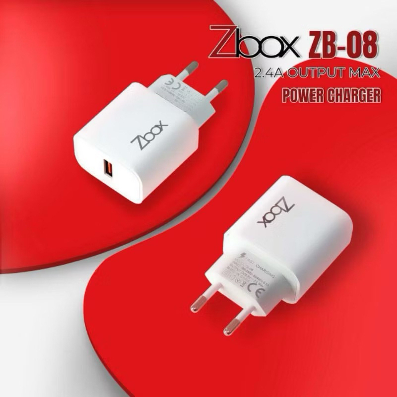 BATOK CHARGER ZBOX ZB-08 2.4A BIJIAN | KEPALA CAS