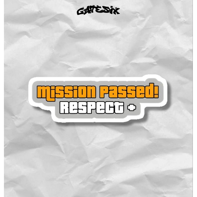

STIKER "MISSION PASSED! GTA SA" AESTHETIC