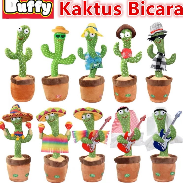 Sekarang Populer  Duffy Toys Mainan Boneka Kaktus Bergoyang dan Bicara Bisa Rekam Suara  Kaktus Bica
