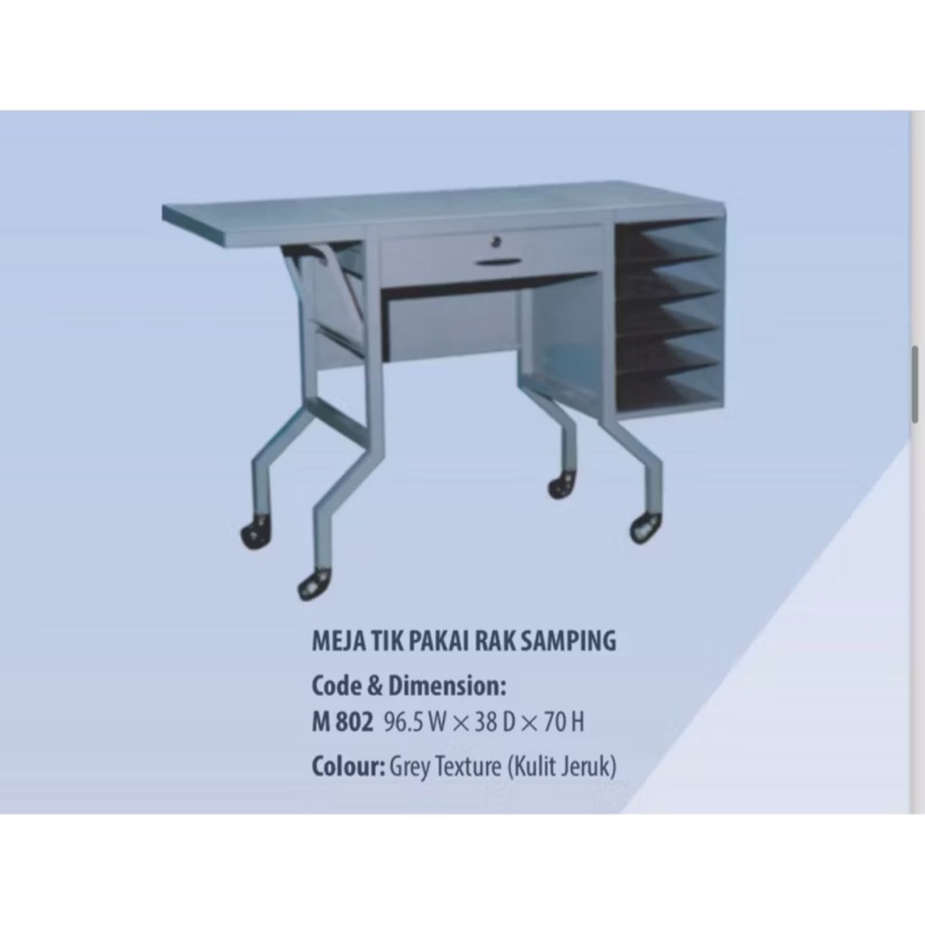 Meja Besi + Roda / Meja Kantor Besi / Meja Kerja Besi / Meja TIK Besi / MEDAN SUMUT