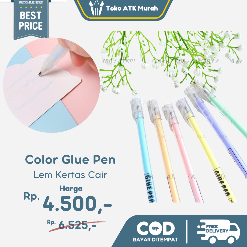 

Color Glue Pen Pastel - Lem Kertas Bentuk Pulpen Cair