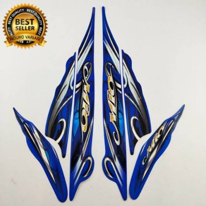 Striping List Body Yamaha Mio Smile Biru Hitam/Stiker Body Mio Smile Biru Hitam