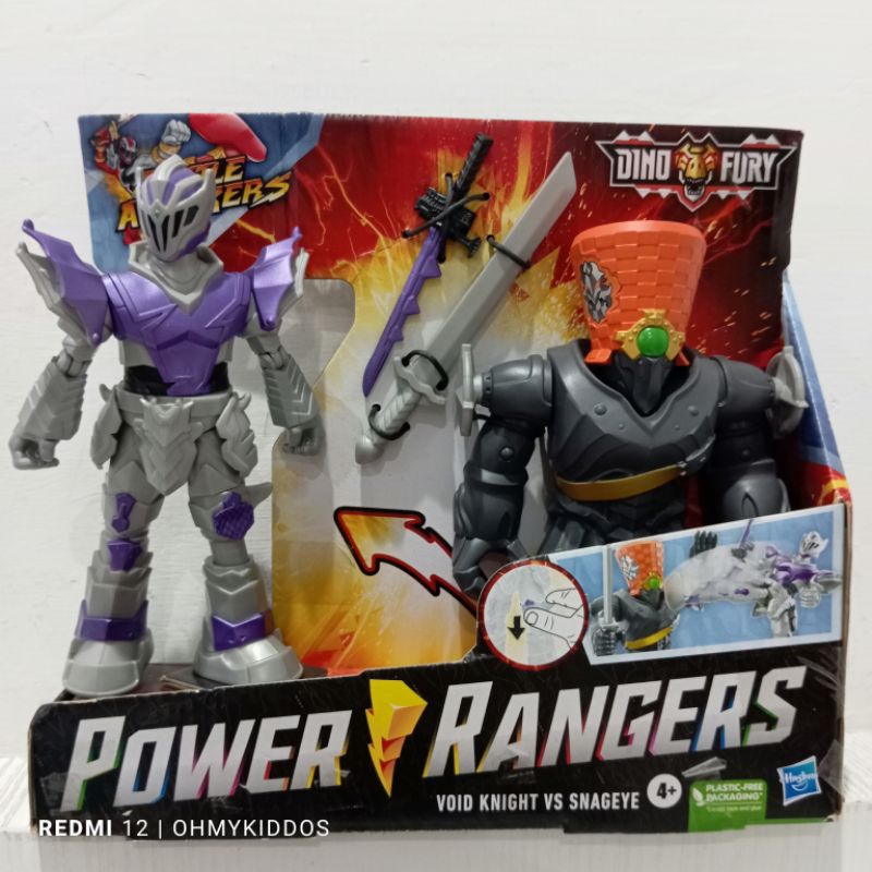 ori original hasbro power rangers dino fury void knight & snageye fight battle attackers 2 pack main