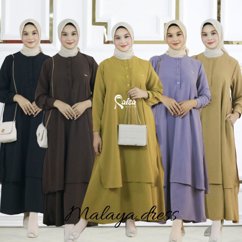 Gamis Malaysia Crinkle Premium Gamis Terbaru 2025 Baju Lebaran Cantik Busui Friendly