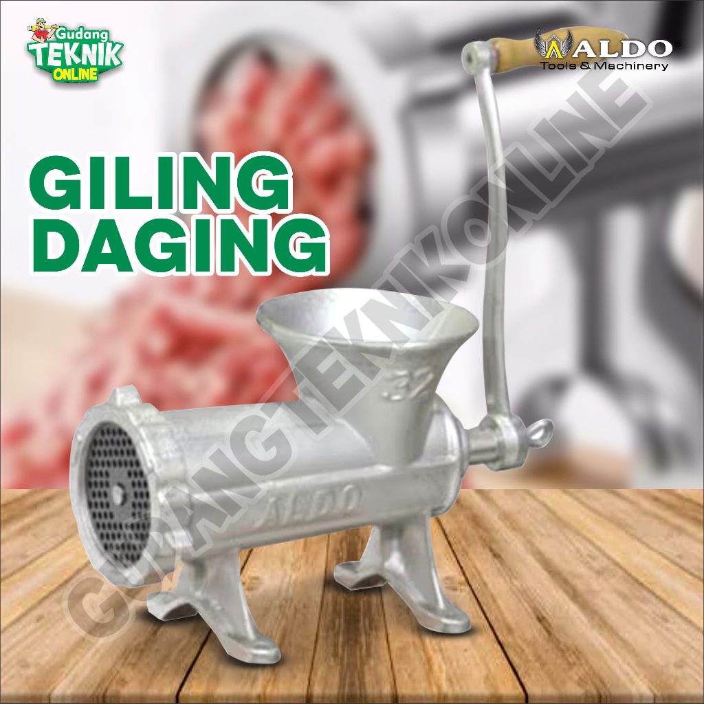 Alat Giling Daging Manual ALDO No.22 No.32 - Gilingan Daging Doubel Dobel Bearing / Penggiling Dagin