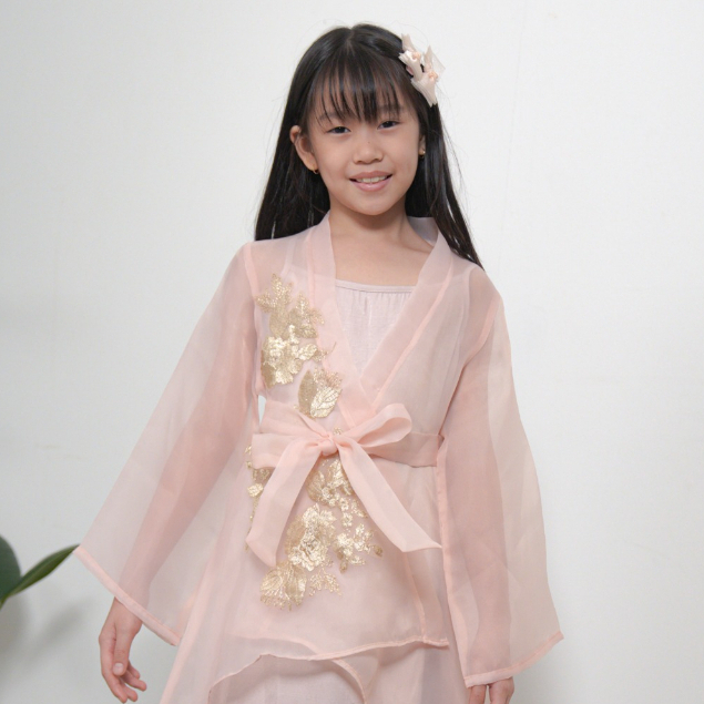Holy Peony Marigold Organza Outer Anak Perempuan