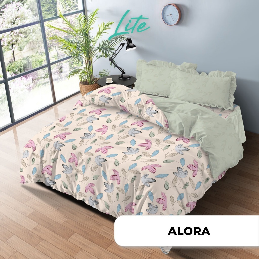 Bedcover Kintakun Lite Set Sprei Flat Queen 160x200 Bedcover/Seprei/Seprai Badcover Kintakun Promo