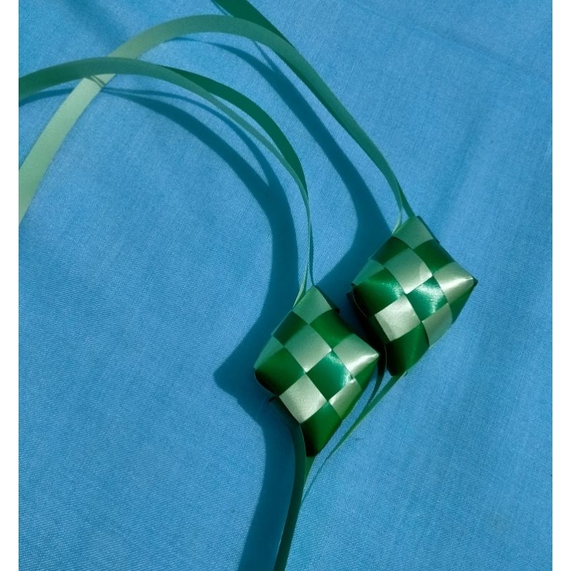 

ketupat pita jepang warna hijau muda x hijau tua