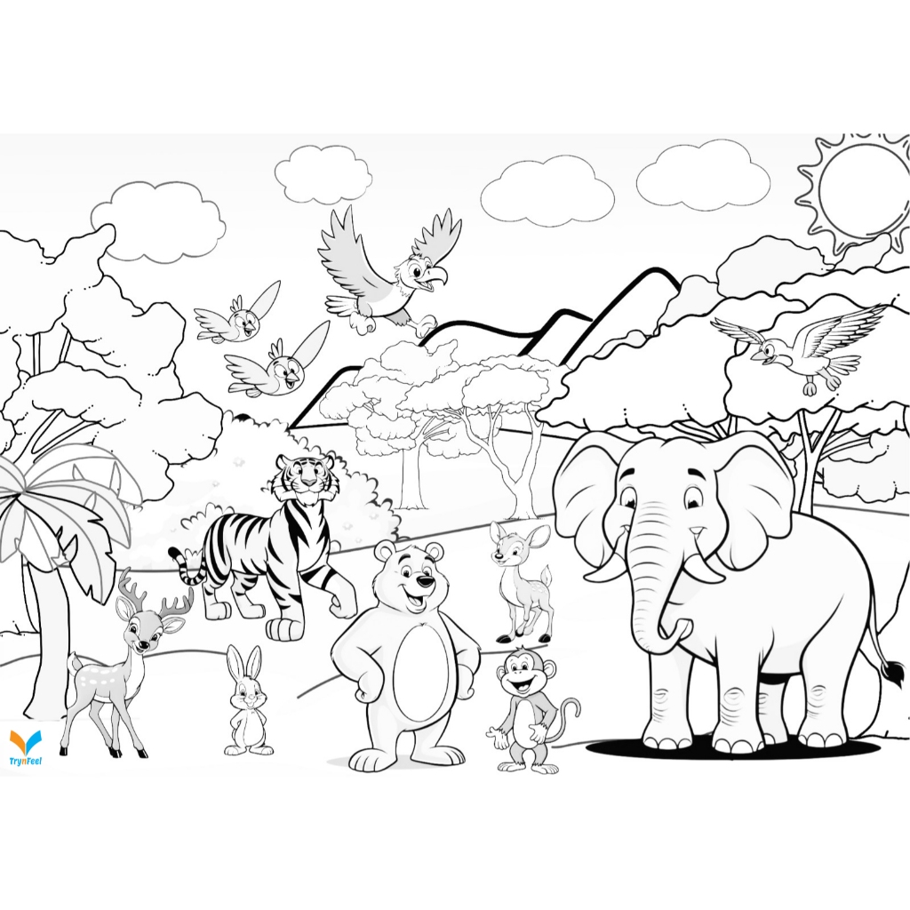 

Gambar Mewarnai Hutan Rimba 1