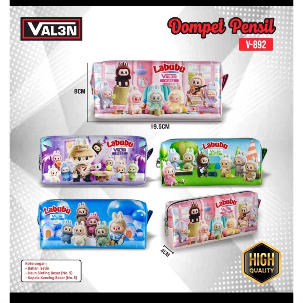 

Kotak Pensil Kain Labubu dan Hacipupu / Case Pensil Satin Kualitas Bagus / Dompet Pensil Premium