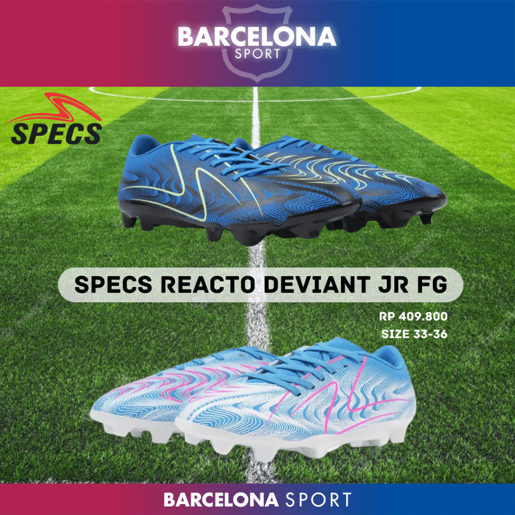 Specs Reacto Deviant JR FG - Sepatu Sepak Bola Anak size 33-36