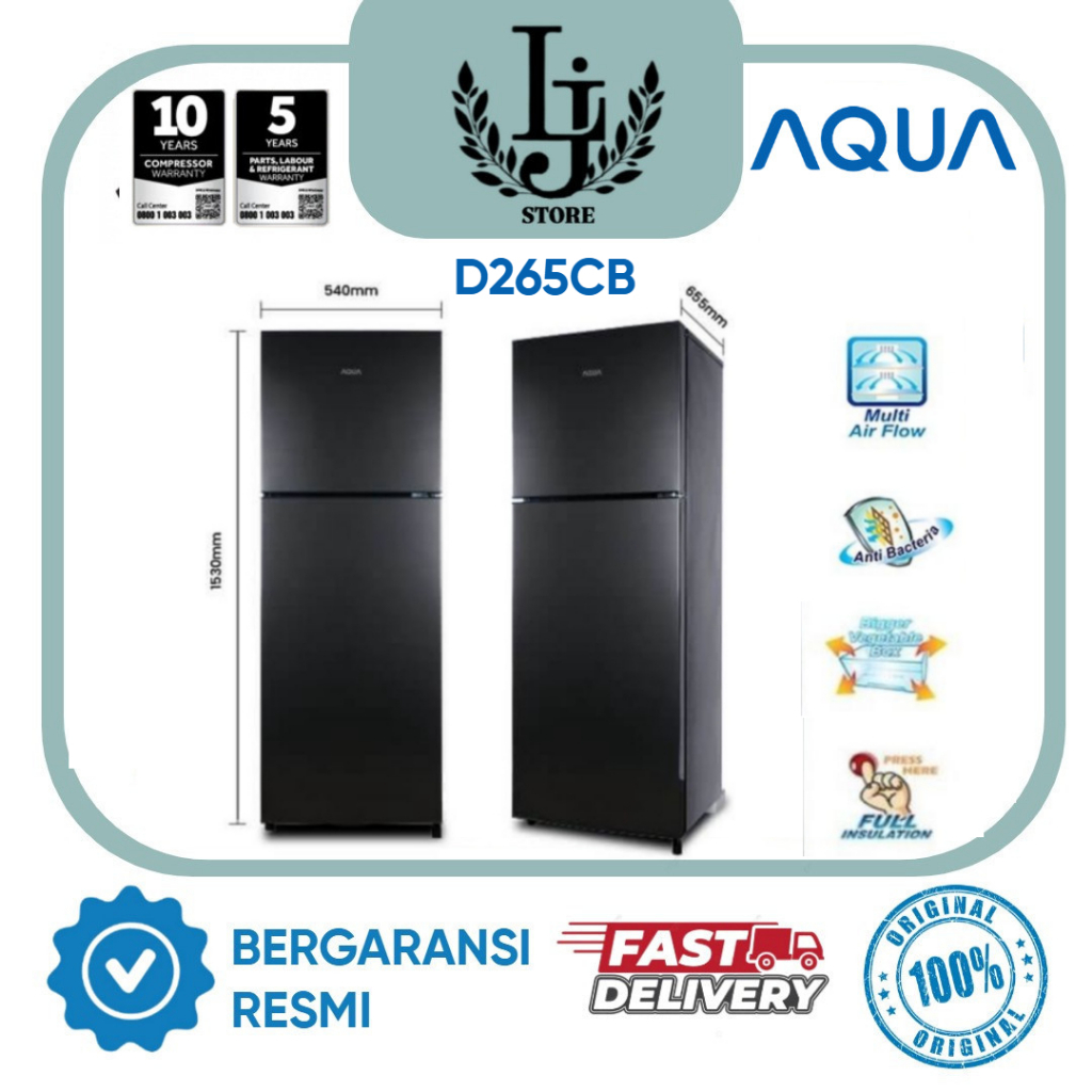 Kulkas Aqua 2 Pintu 265CB Kulkas 2 Pintu Aqua Kulkas Dua Pintu Aqua Kulkas Aqua