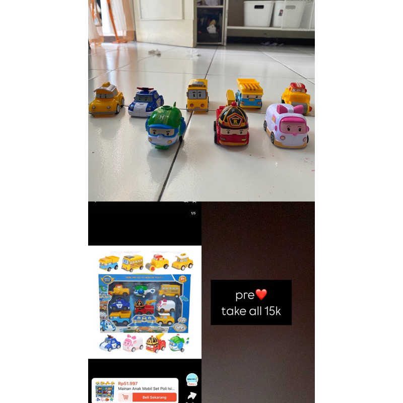 preloved mainan robocar