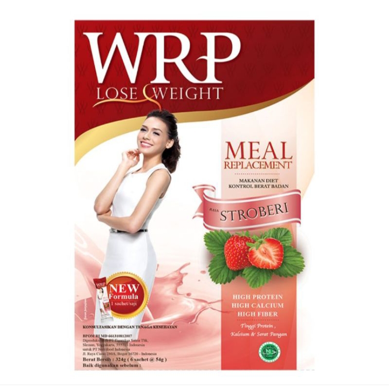 

WRP Lose Weight Meal Replacement Susu Bubuk Stroberi 324 g