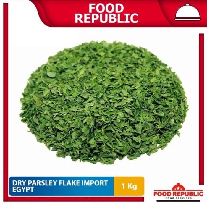 

DRY PARSLEY FLAKE IMPORT USA 1KG STANDAR KUALITAS RESTO BEST SELLER