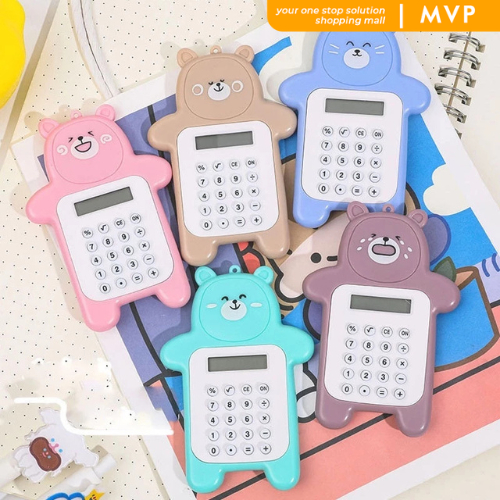 

MVP Calculator Mini Portable Motif Bear Kalkulator Portable Mini Beruang Kalkulator 8 Digit