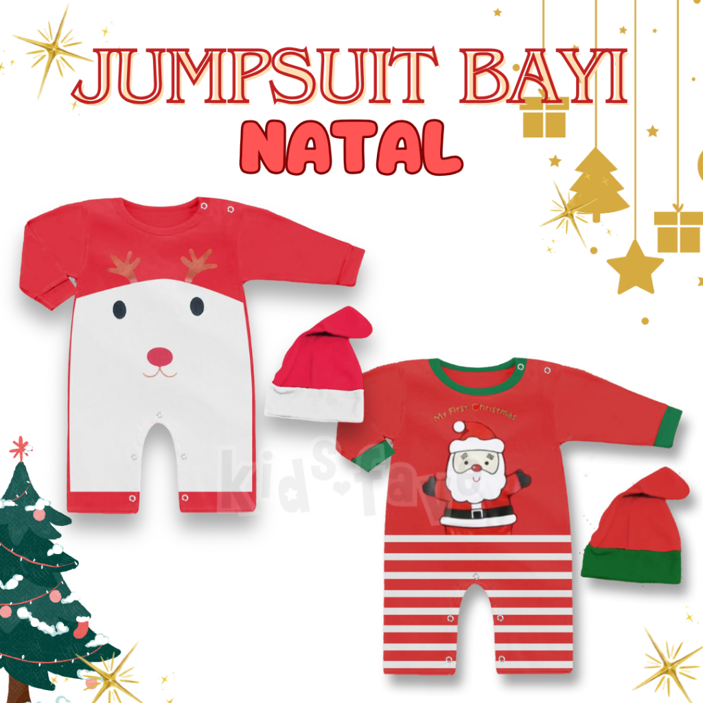 Kidsfave • Jumper Natal Bayi 0-6 Bulan / Baju Natal Bayi Laki Perempuan / Jumper Natal Christmas