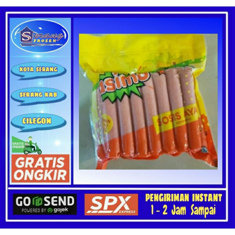 

Sosis Asimo 375g,Sosis Ayam, Frozen Serang