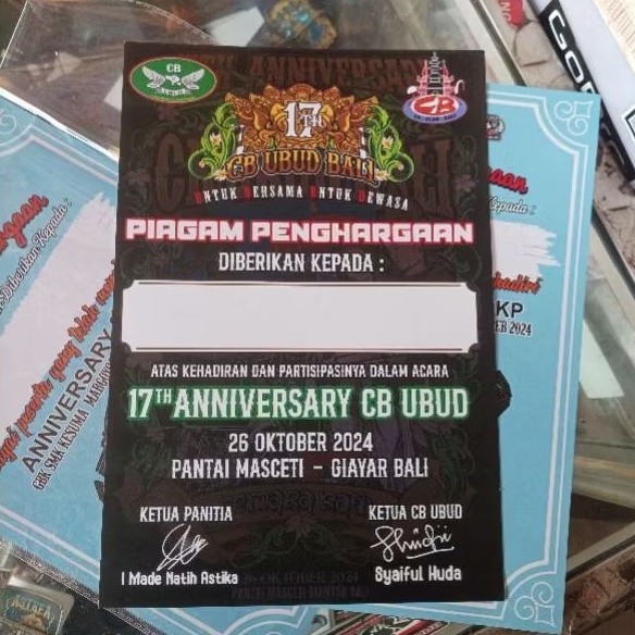 Piagam acara CB Ubud Bali 2024