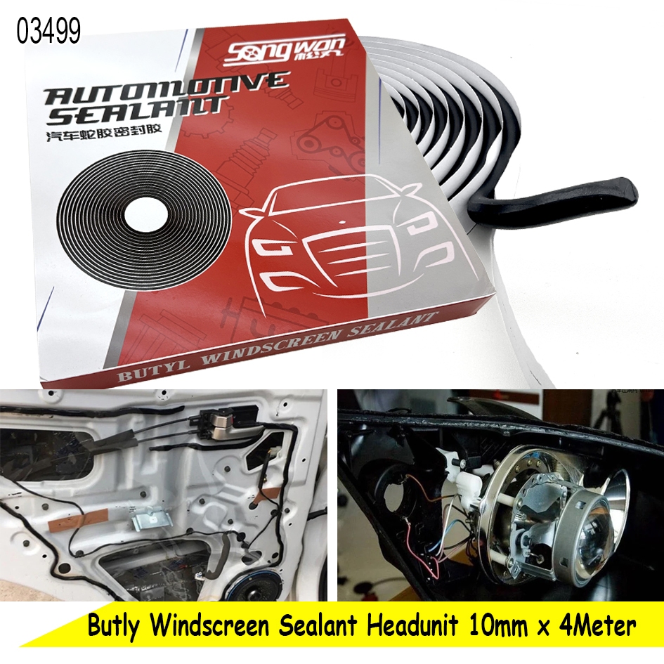 Lem Mika Lampu Headlamp Stoplamp Lem Dodol Butly Tape Windscreen Sealant Automotive Sealant