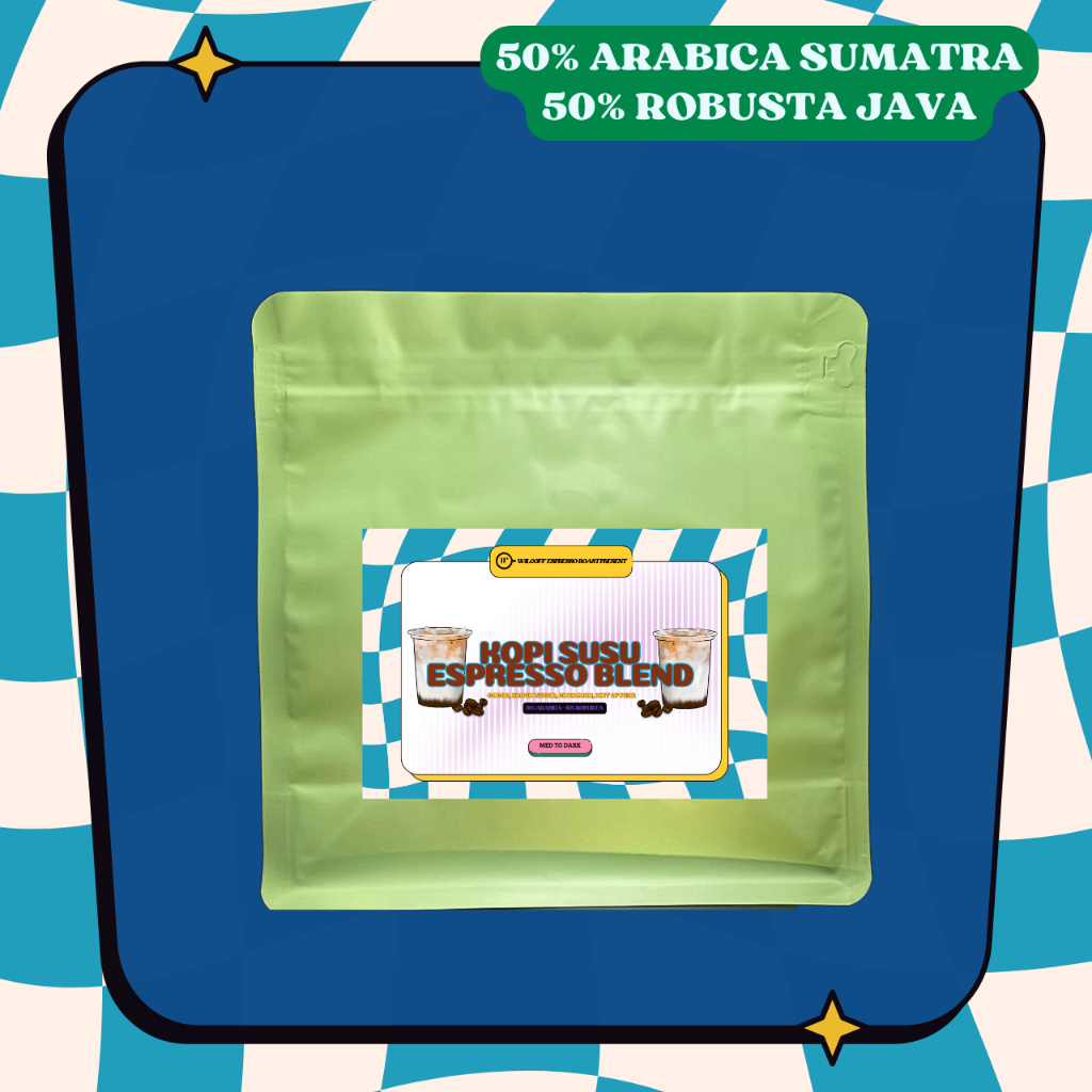 

Biji Bubuk Kopi Arabika Robusta KOPI SUSU KEKINIAN ESPRESSO BLEND Arabica Roasted Coffee Beans by Wilcoff 500 gr