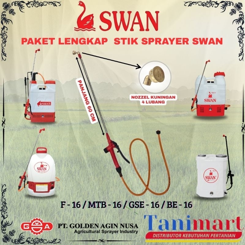 PAKET STIK SWAN / STIK SPRAYER ELEKTRIK SWAN / STIK TANGKI SWAN / SELANG TANGKI SWAN / STIK SEMPROT