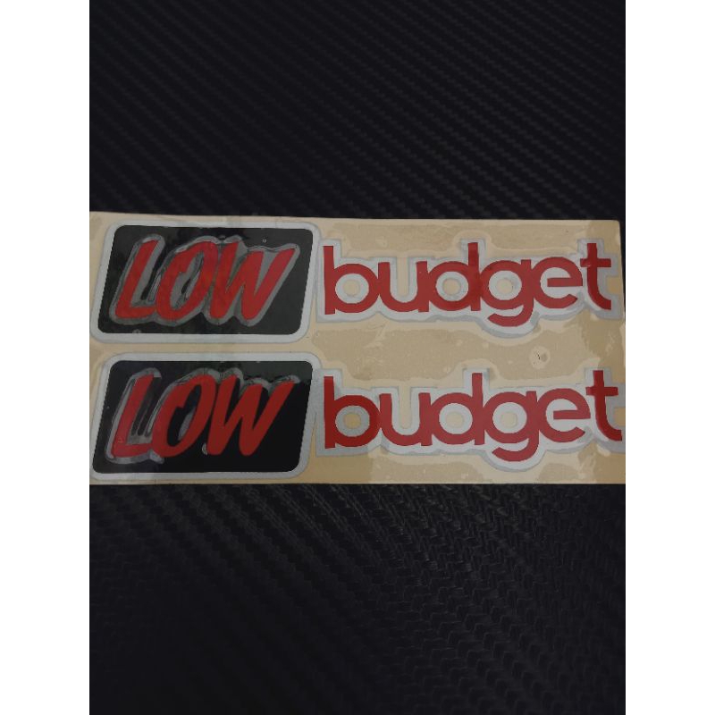 

sticker stiker low budget uk15x5