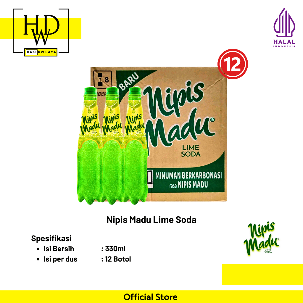 

[12pcs] Nipis Madu Lime Soda 1 Dus