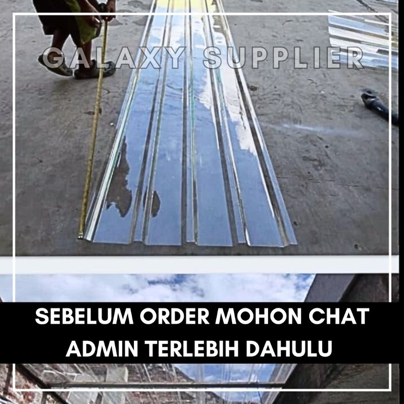 ATAP SPANDECK/SPANDEX BENING/TRANSPARAN LEBAR 75 CM HARGA PER LEMBAR