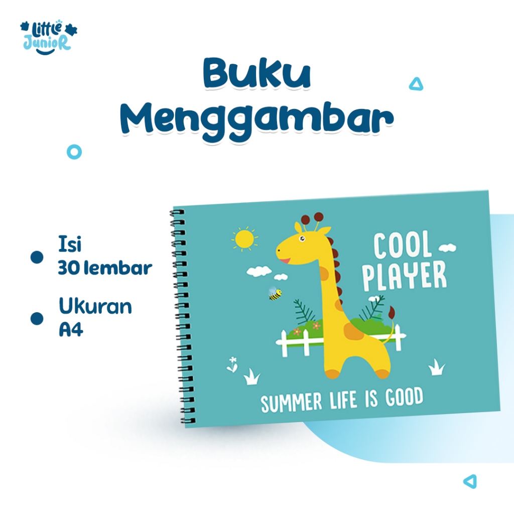 

Little Junior Sketchbook A4 Buku Gambar Anak Jilid Spiral Kertas Tebal 30 Lembar