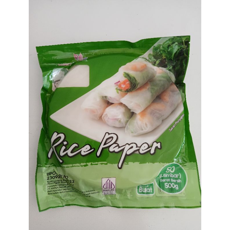 

Rice paper 500gr / kulit lumpia tepung beras 50 lembar - untuk spring roll lumpia dumpling