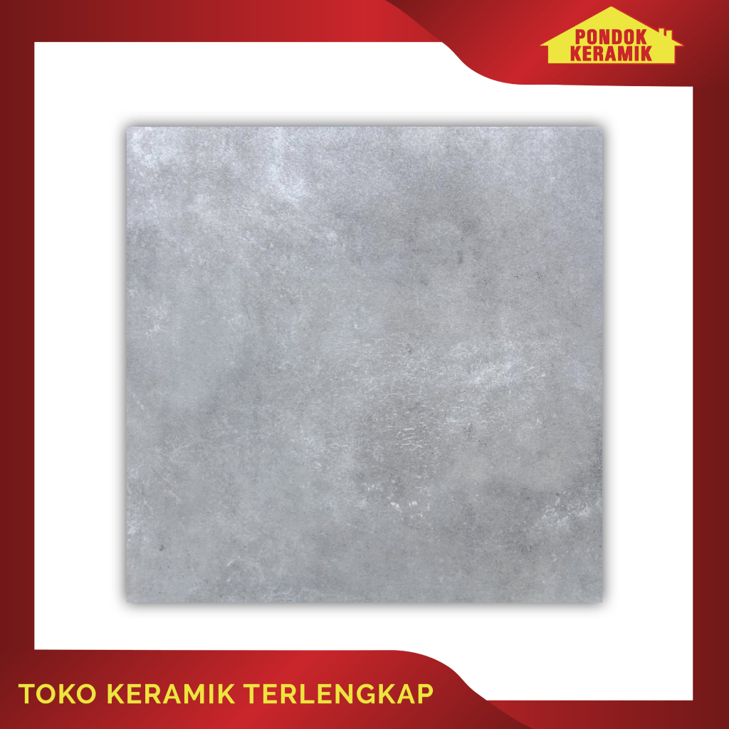 Keramik Lantai Matte Kasar MCC 50x50 Carbone Abu Polos