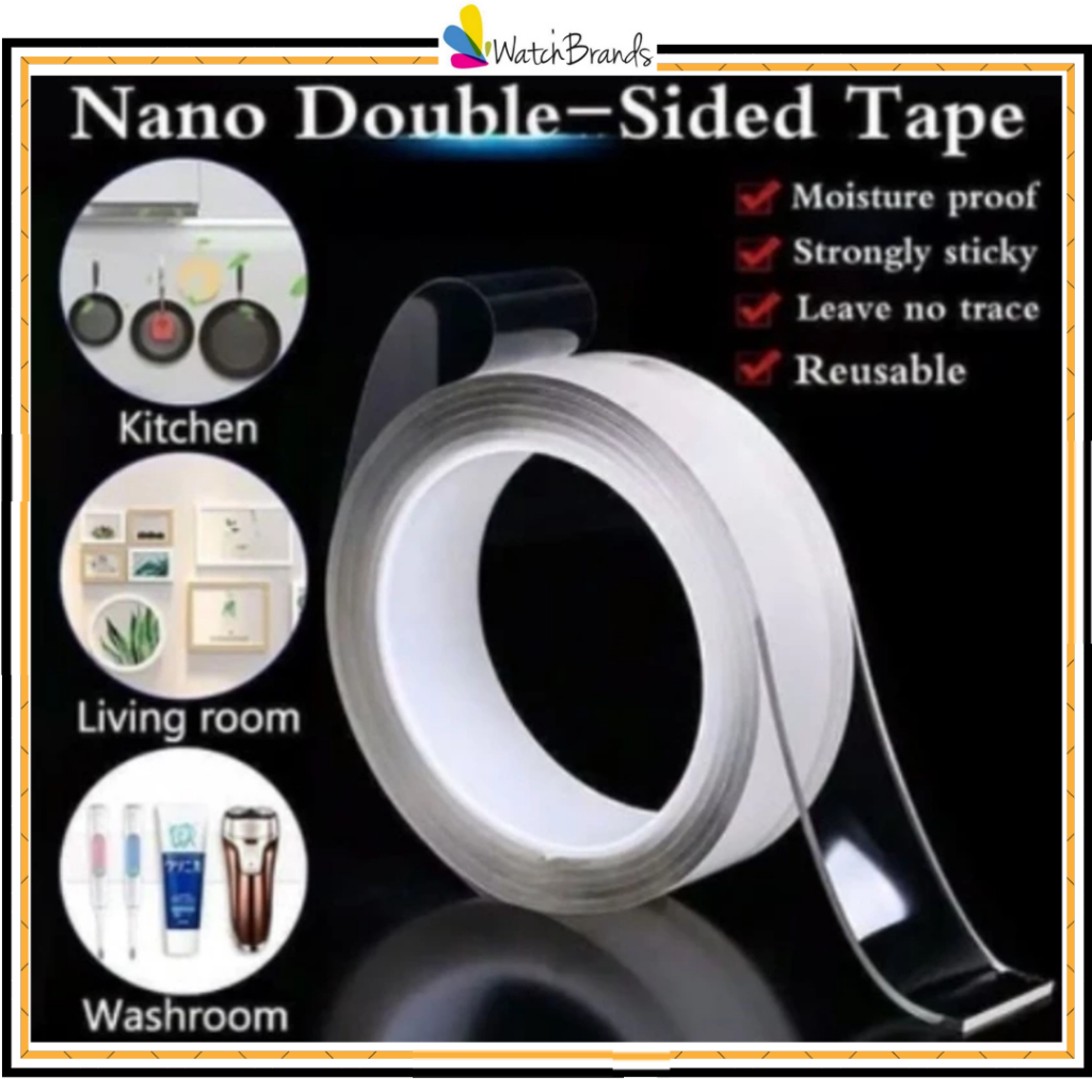 RM WBS Double Tape Magic Tape 2 Sisi Lakban Selotip Serbaguna Tempelan Perekat Dinding Super Kuat