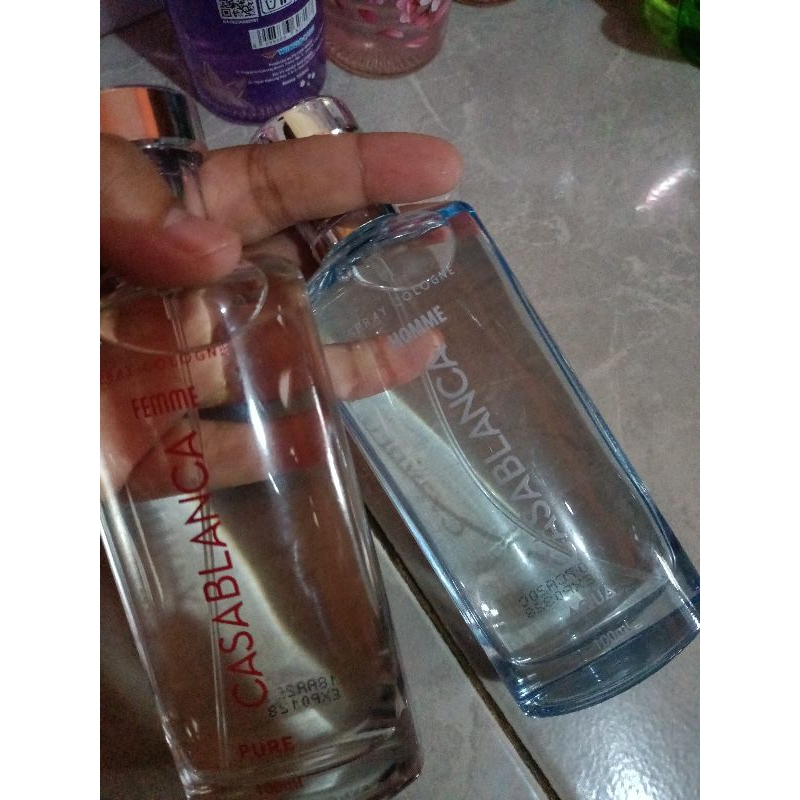 Parfum/Minyak wangi casablanca botol kaca 100 ml
