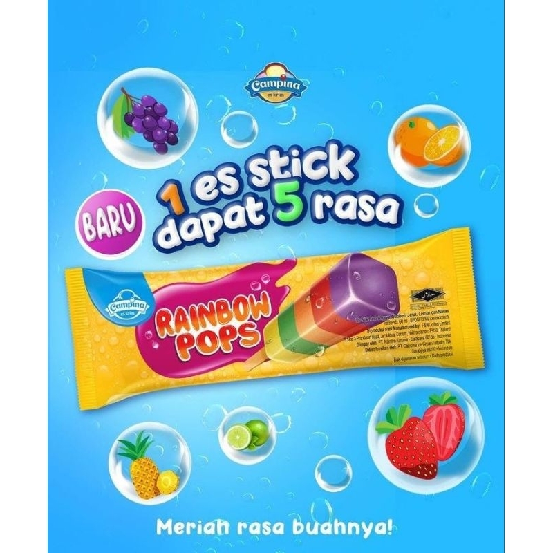 

Campina ice cream Rainbow pops isi 20 pcs