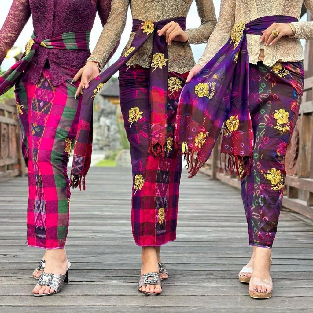 Kamen Endek Jumputan Premium Sugeng - Bahan Berkualitas Tinggi dan Teknik Jumputan Rumit - Nyaman, K