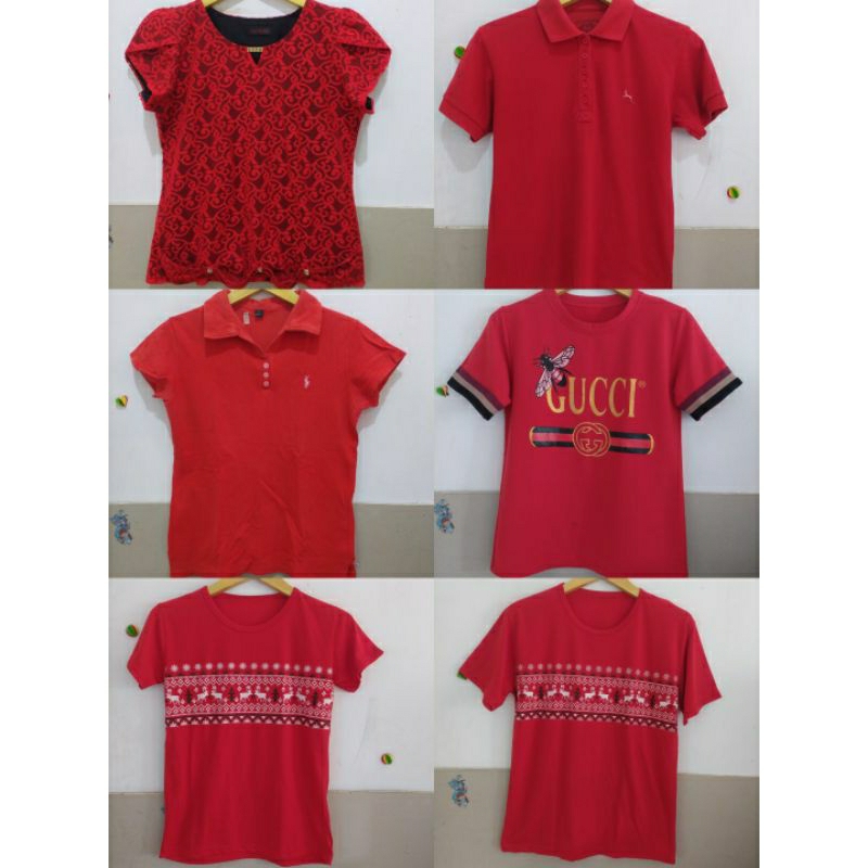 preloved baju merah|atasan wanita warna merah|atasan wanita murce