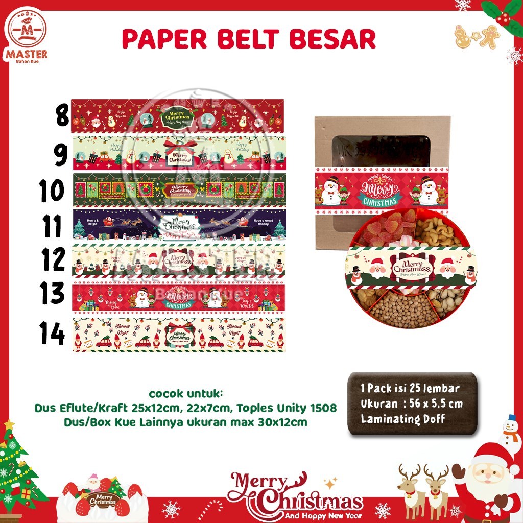 

Pita Toples Natal / Paper Belt Merry Christmas Besar [per 25 lbr]