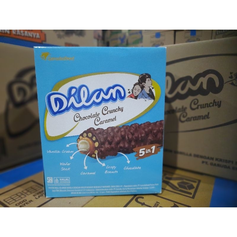 

DILAN CRUNCHY CHOCO CARAMEL DAN CHEESE 1 box isi 12 pcs