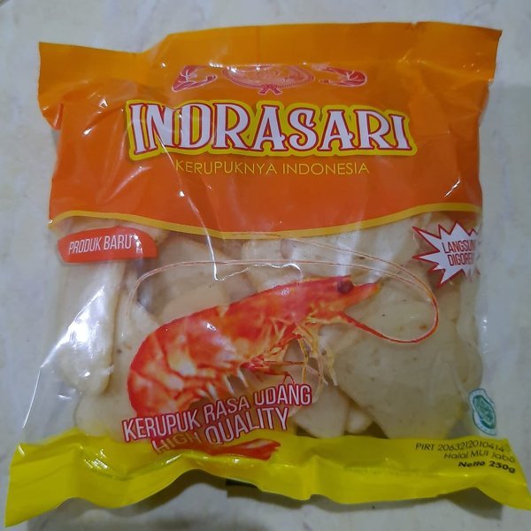 

Kerupuk Udang Indrasari 250gr / Indrasari Kerupuk Udang pak