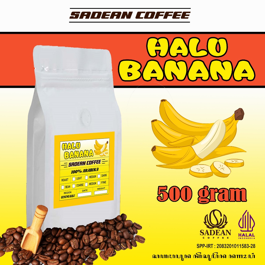 

Kopi Arabika Halu Banana / Biji Kopi Arabika Halu Banana / Arabika Halu Banana