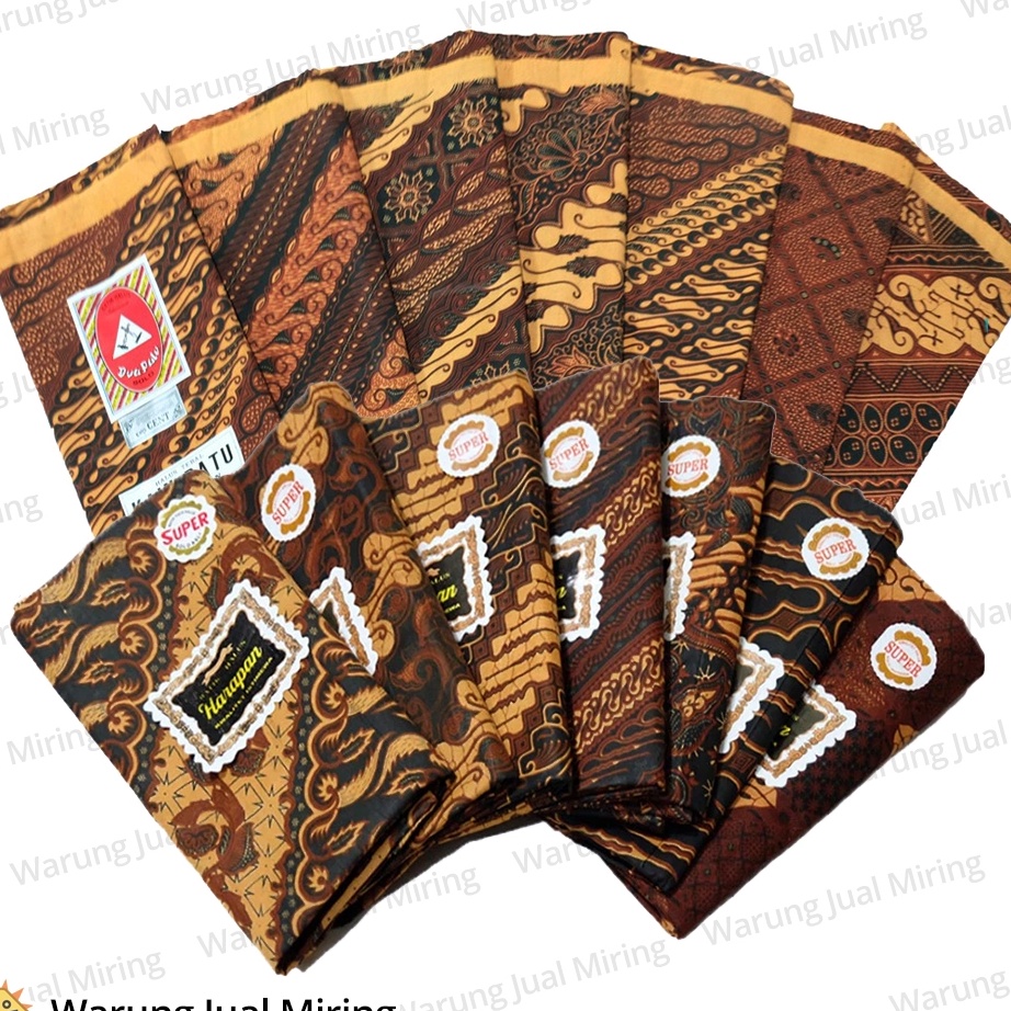 Kain Batik Motif Batik Print Panjang Tradisional Indonesia Batu Sogan Samping Jarit Jarik Sarung Wan
