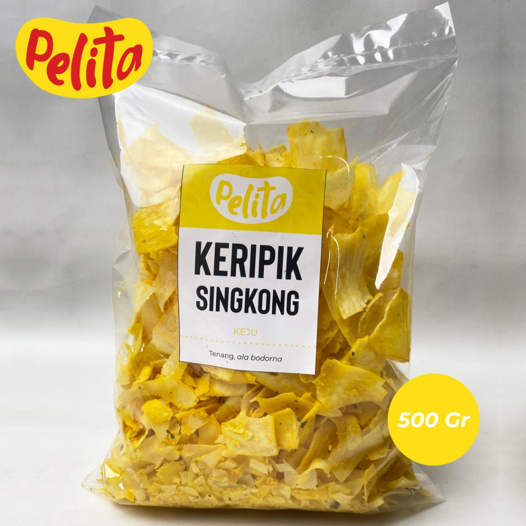 

Pelita Snack Keripik Singkong Rasa Keju Asin Gurih Renyah 100/250/500 gr