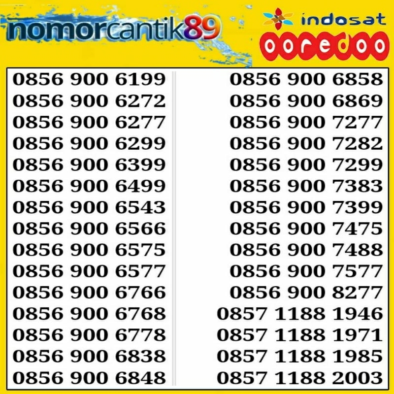 nomor cantik im3 indosat