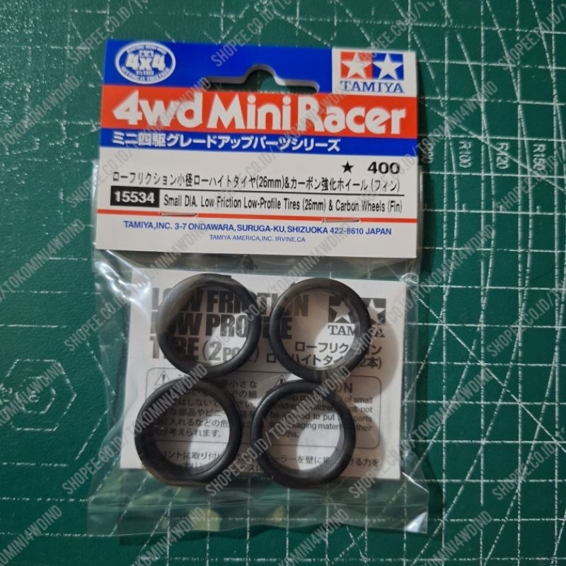 Tamiya 15534 Ban Medium Maroon Hitam Ori Tamiya