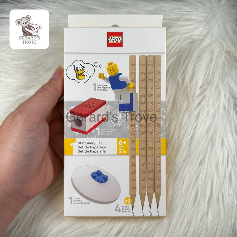 

LEGO Stationery set 4 pencils 1 toppers 1 sharpener 1 eraser