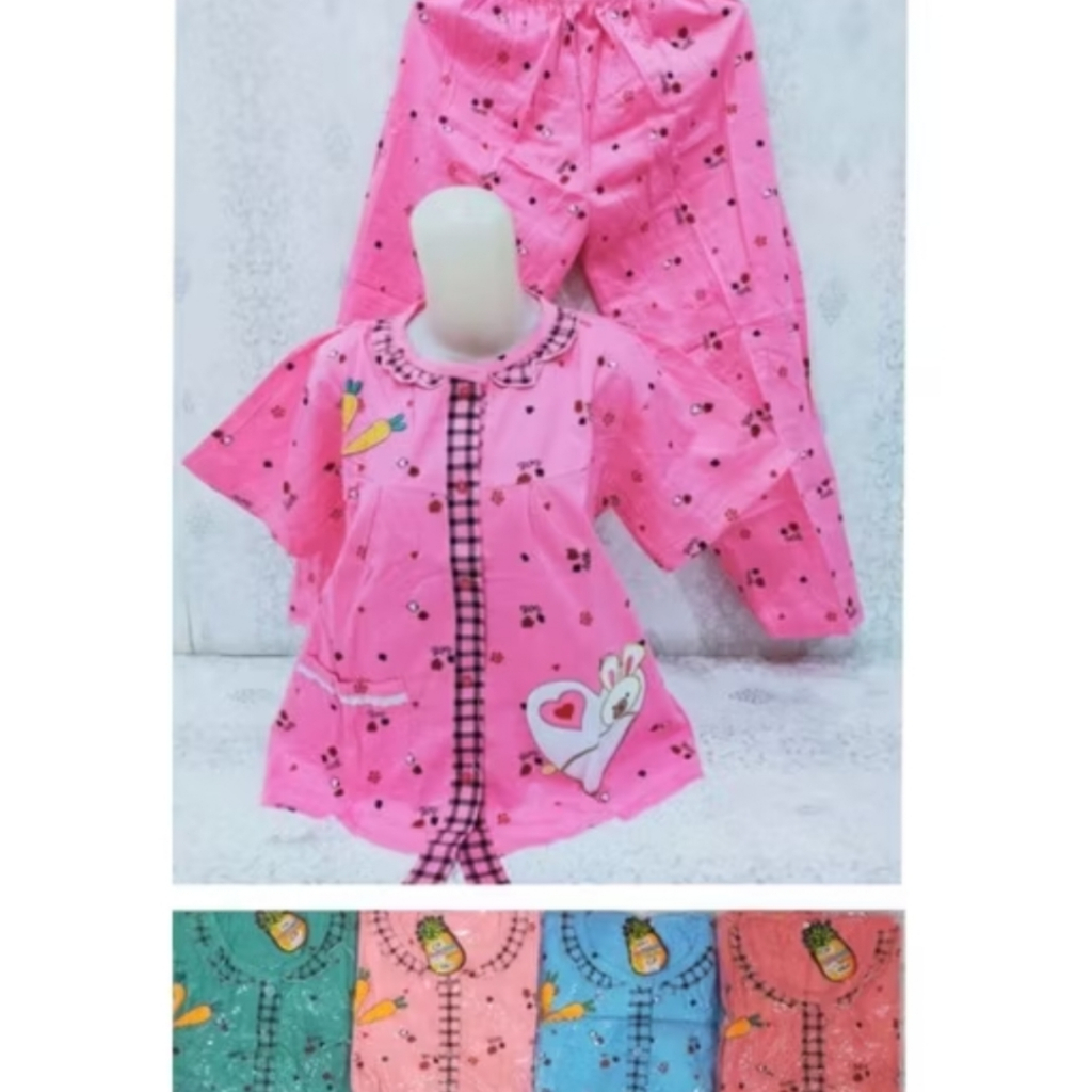 Stelan baju tidur wanita model kemeja