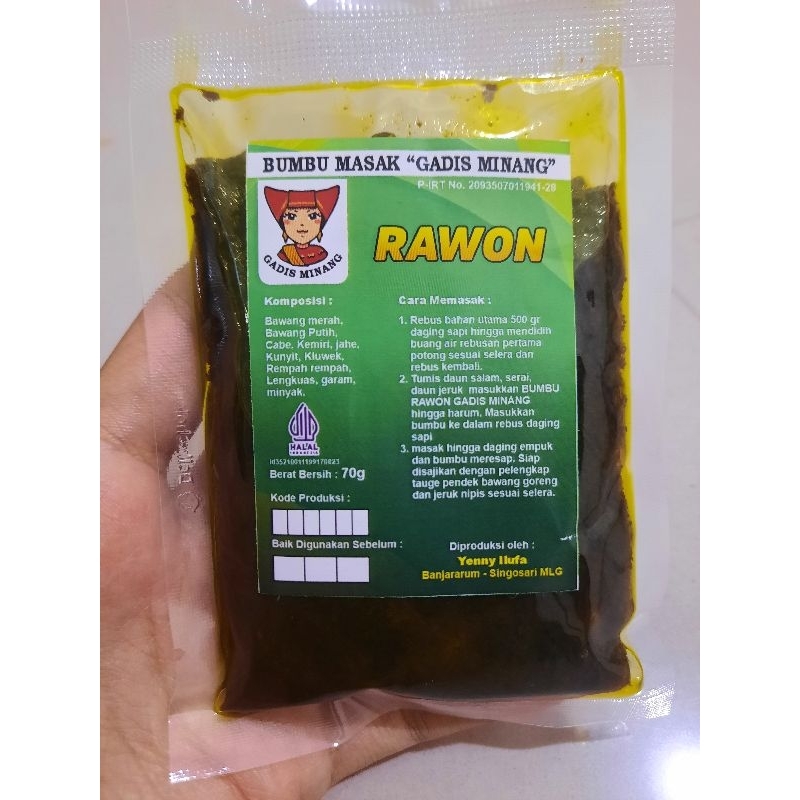 

Bumbu Masak Gadis Minang RAWON